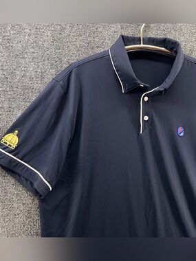 Extracurricular Polo Shirt Mens XL Navy Embroidered‎ Performance Preppy Golf
